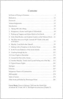 table of contents